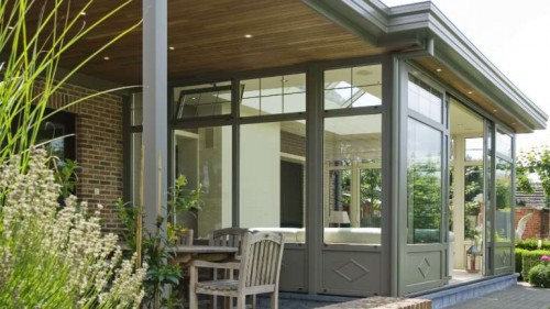 serre uitbouw vintage modern